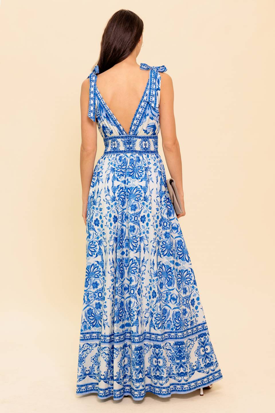 A Printed Woven Maxi Dress