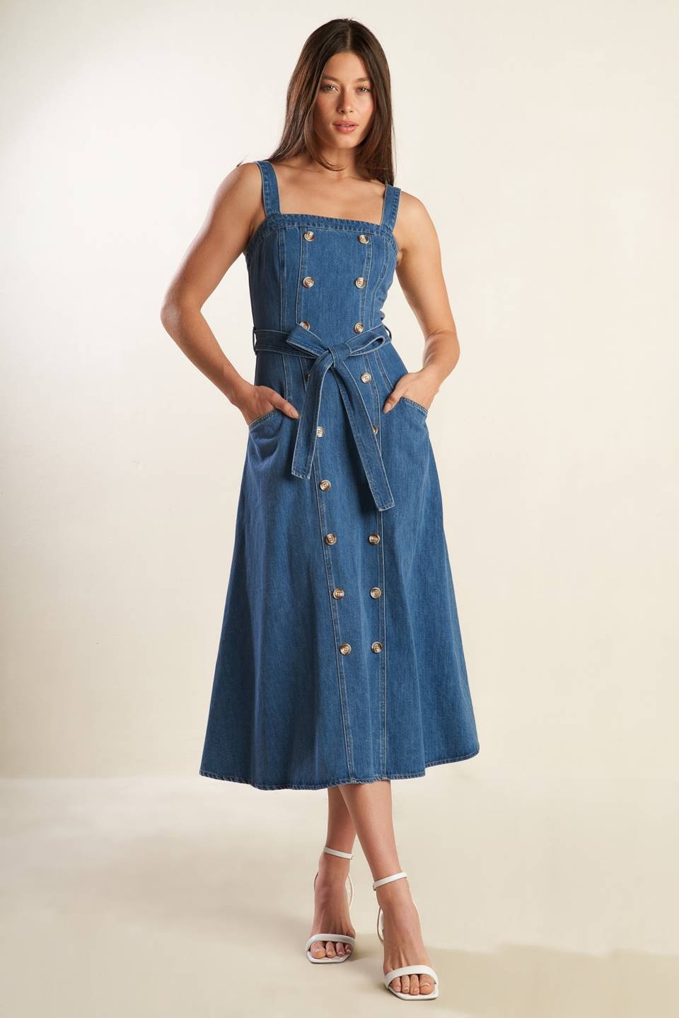 Denim Midi Dress