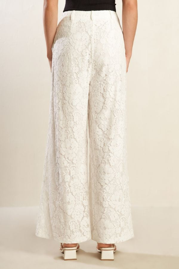 A Woven Lace Vest & Pants Matching Set