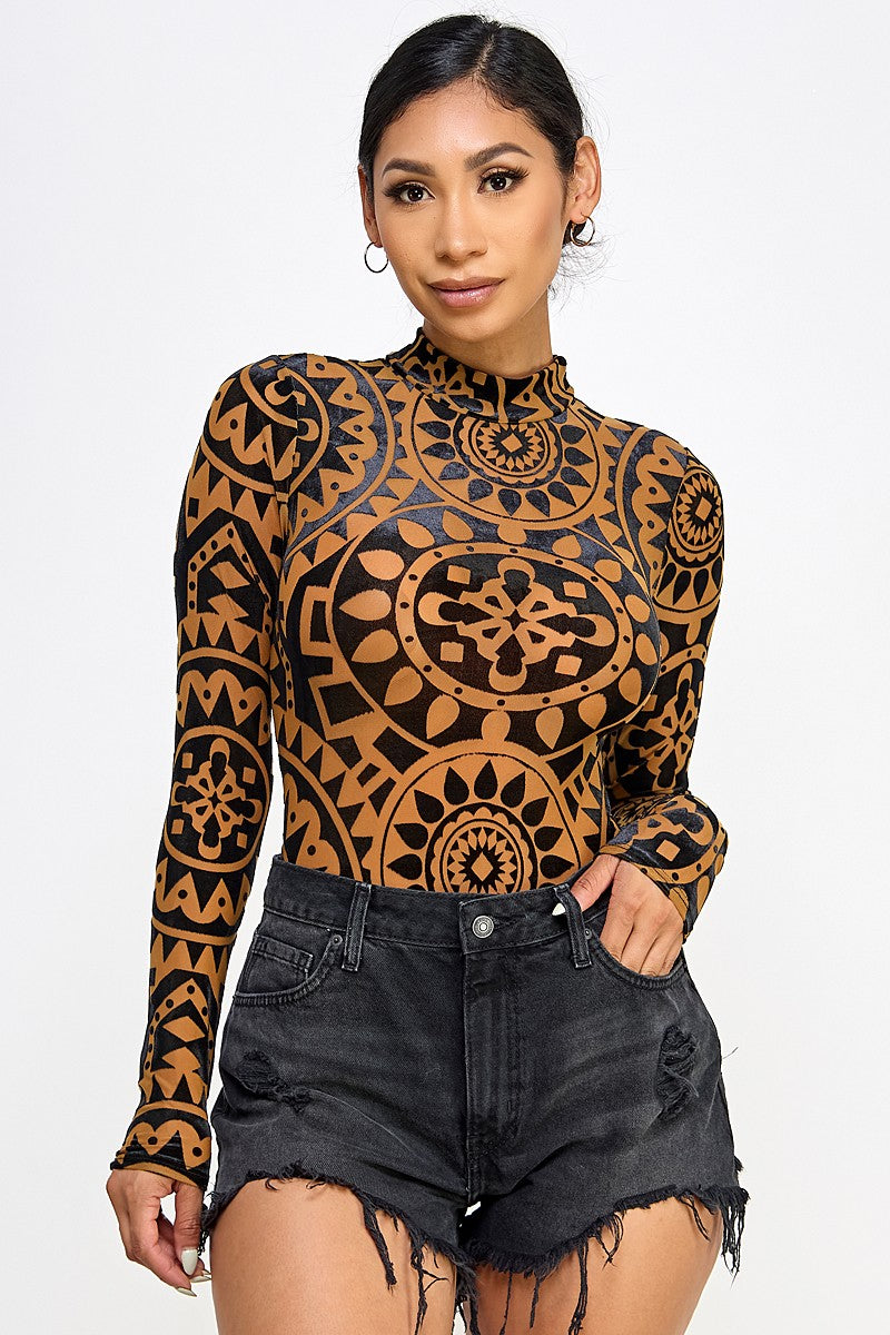 Burnout Velvet Bodysuit