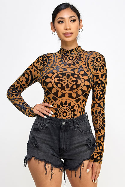 Burnout Velvet Bodysuit