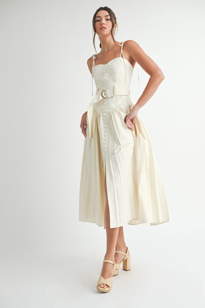Sleeveless Cotton Midi Dress /BESTSELLER/