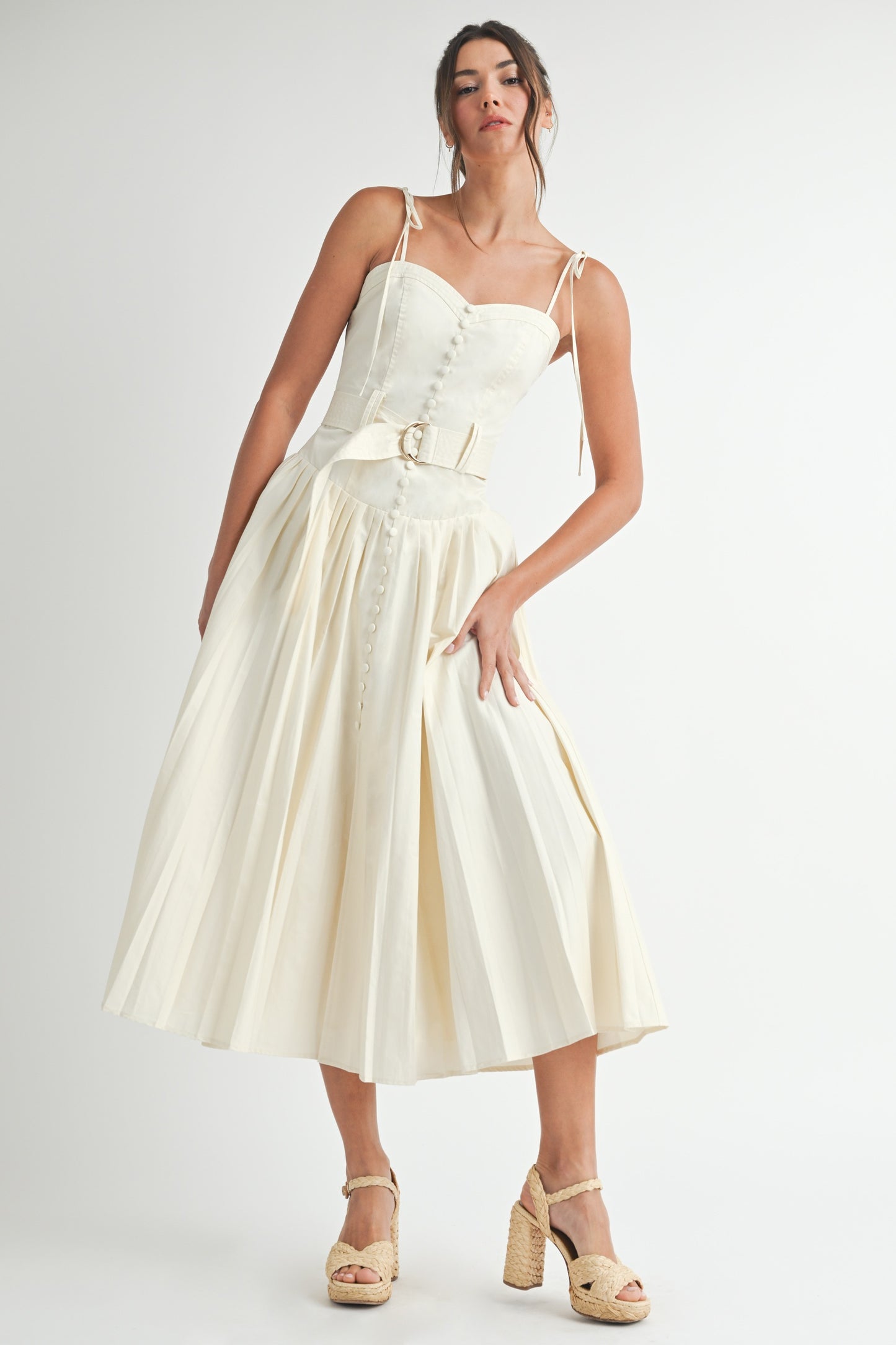Sleeveless Cotton Midi Dress /BESTSELLER/