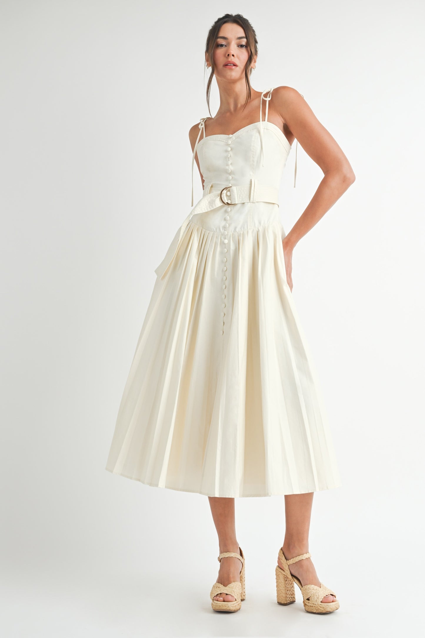 Sleeveless Cotton Midi Dress /BESTSELLER/