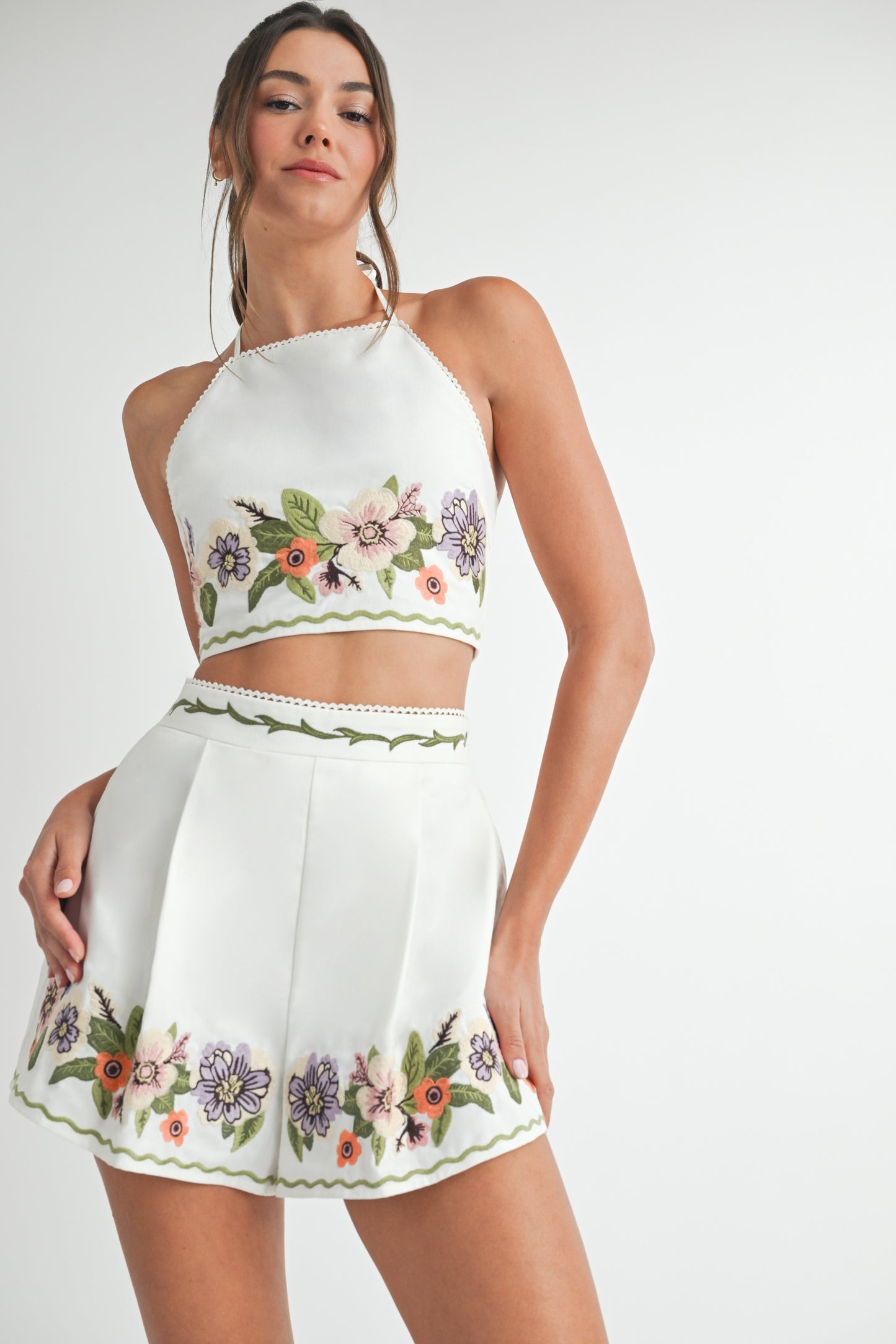 Embroiderd Top And Short Set. /BESTSELLER/LAST PIECE