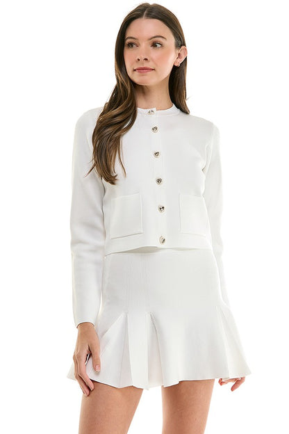 Skirt and Cardigan Set