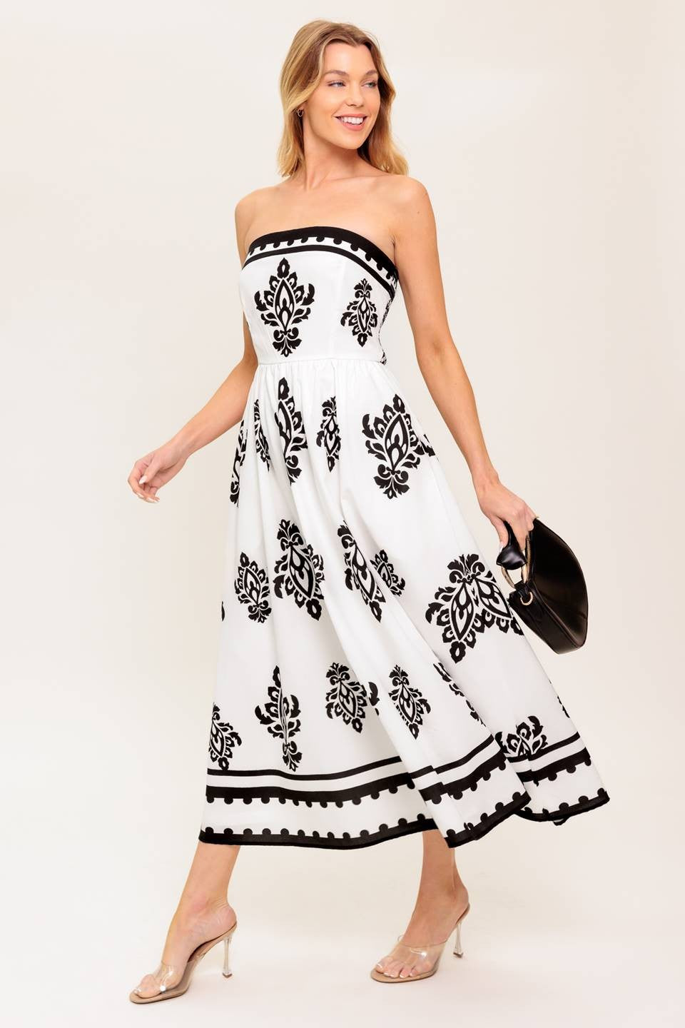 Print Woven Midi Dress