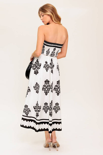 Print Woven Midi Dress