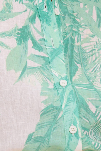 A printed woven top and short set