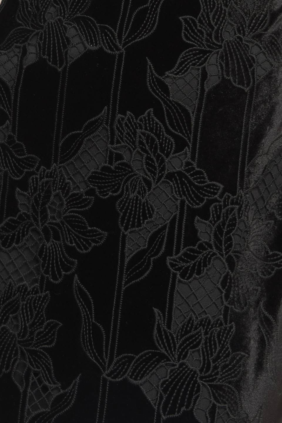 A woven velvet lace midi dress