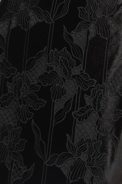 A woven velvet lace midi dress