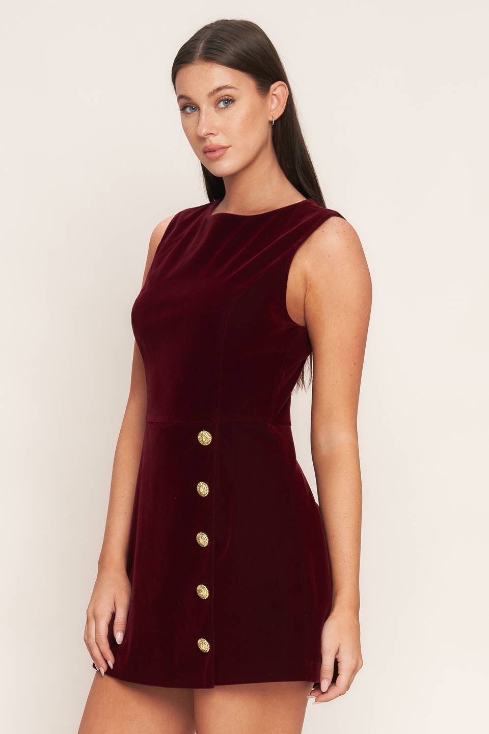 Burgandy velvet Romper//preorder//