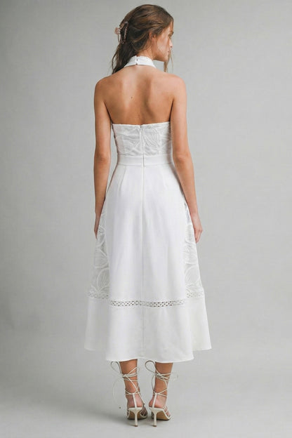 High Neck Midi Lace Dress/Coming Soon
