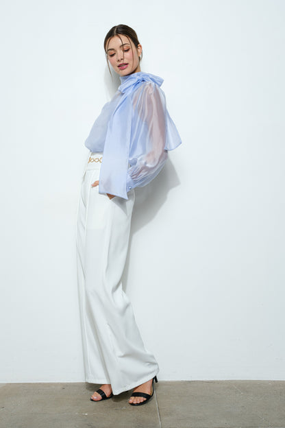 Sky Bleu Organza top