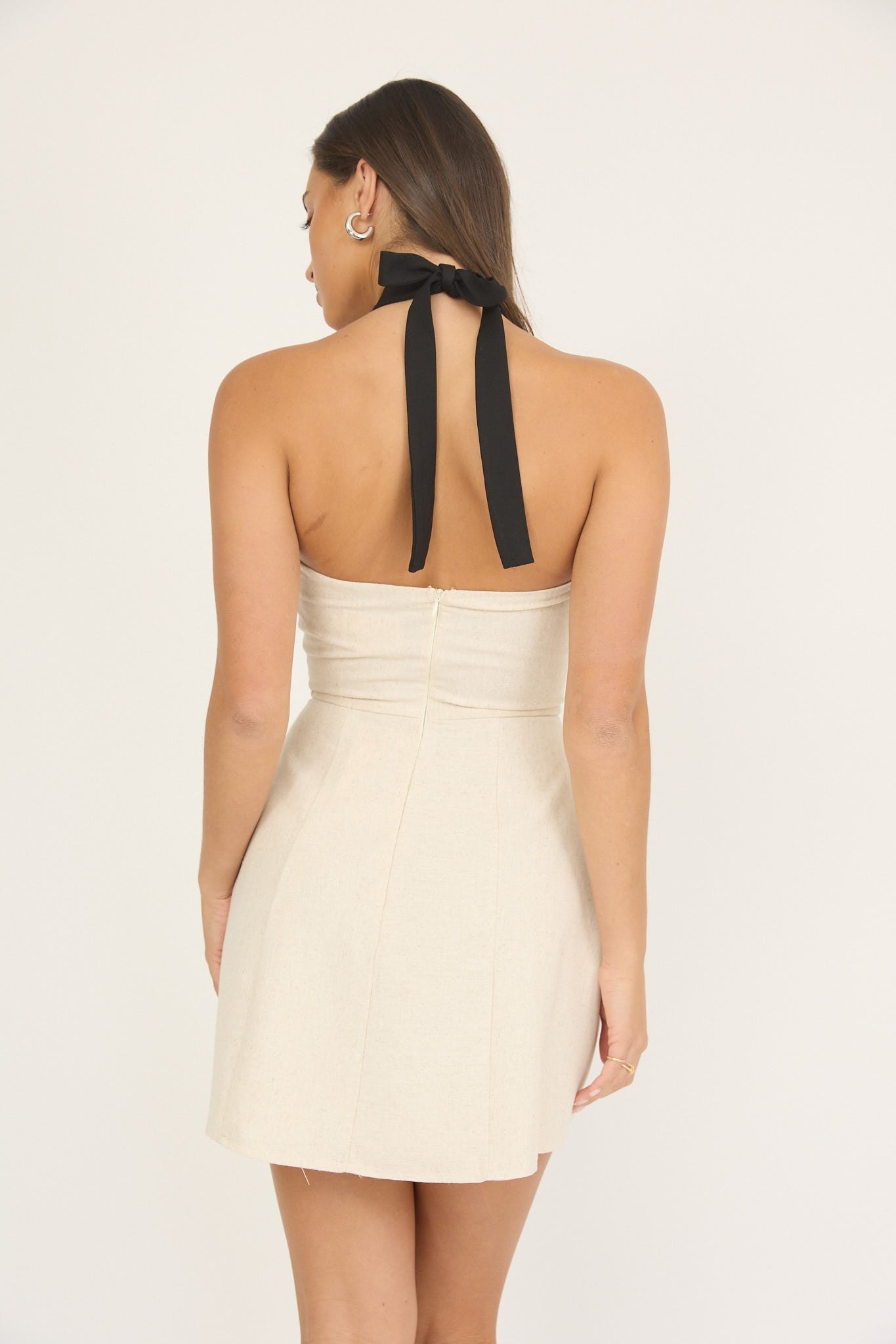 Halter Keyhole Mini Dress