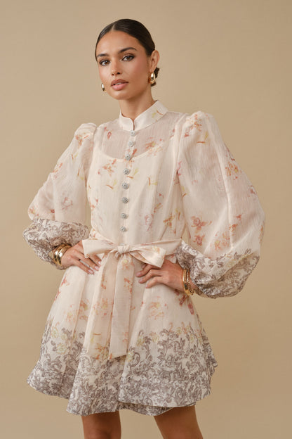 Enchanted Floral & Baroque Mini Dress/NA//PREORDER//