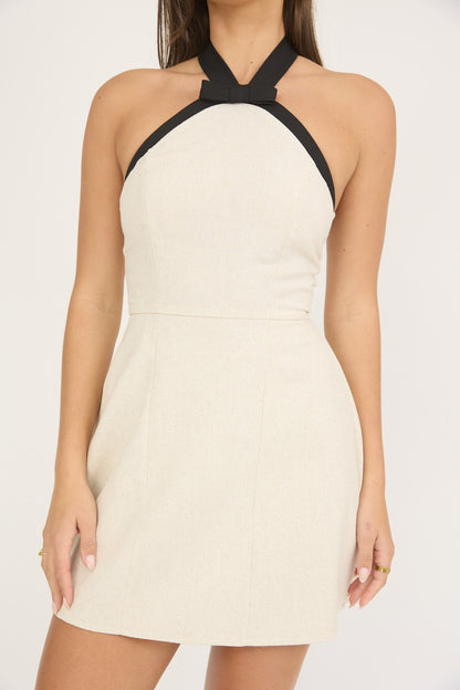 Halter Keyhole Mini Dress