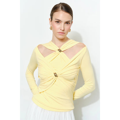 Chic Knit Cutout Gold Ring Top//preorder//