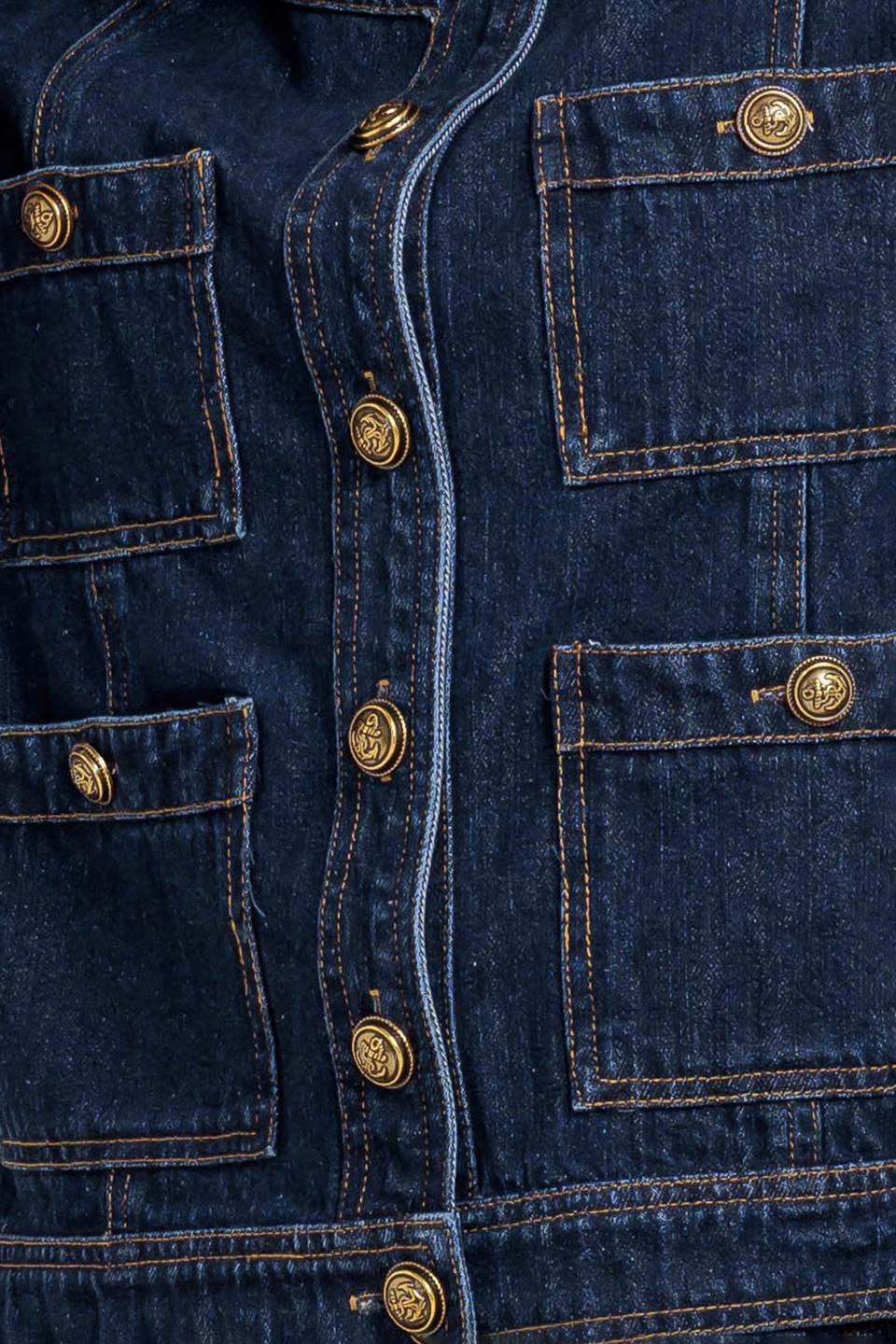 Washed denim jacket and skort