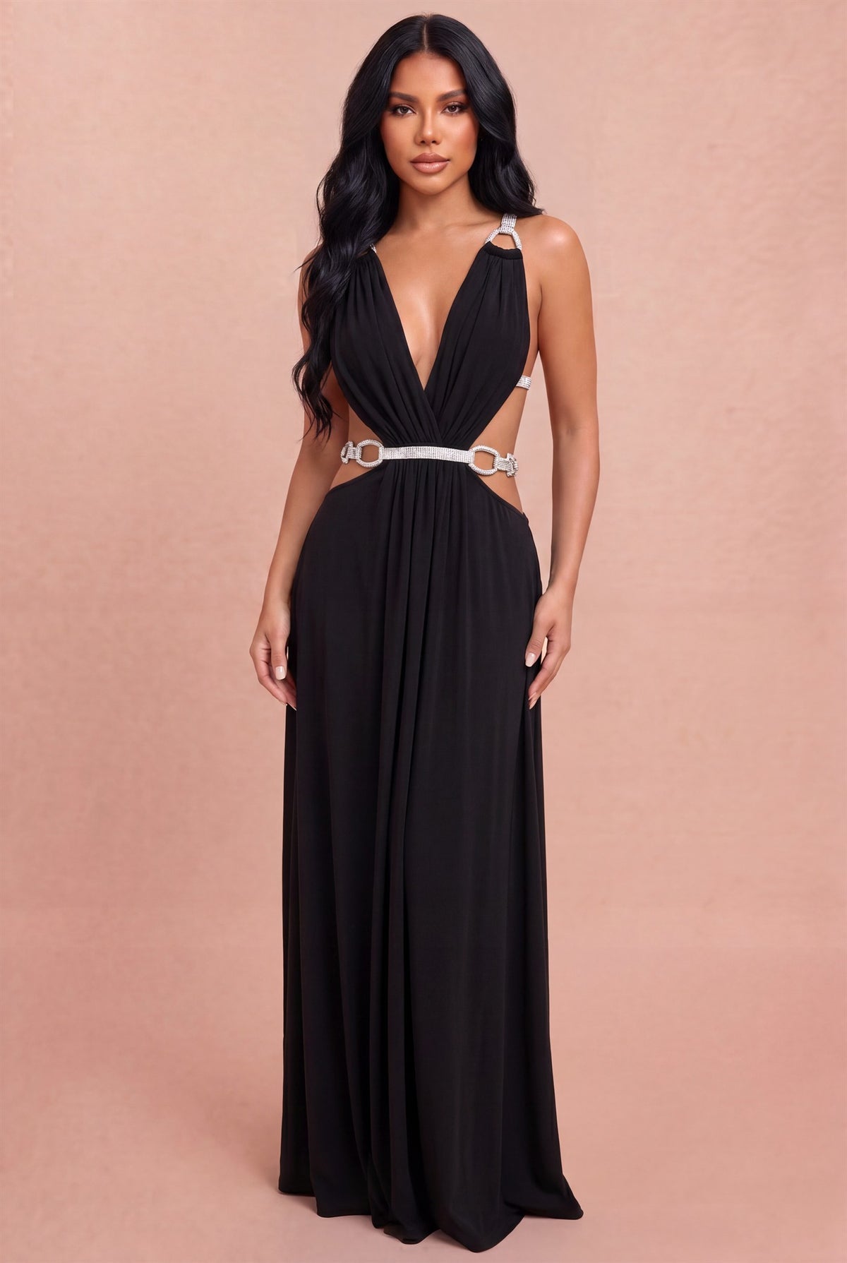 Rhinestone Trim Gown//PREORDER//