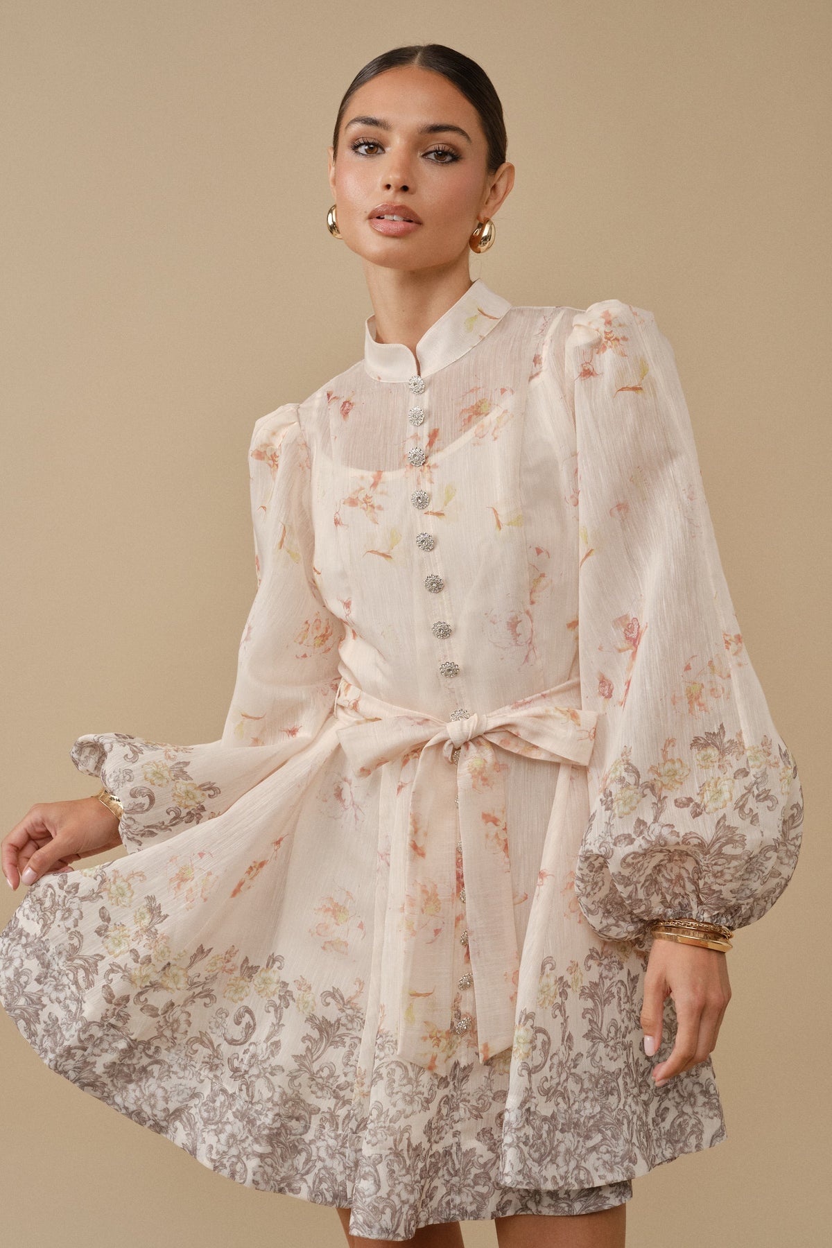 Enchanted Floral & Baroque Mini Dress/NA//PREORDER//