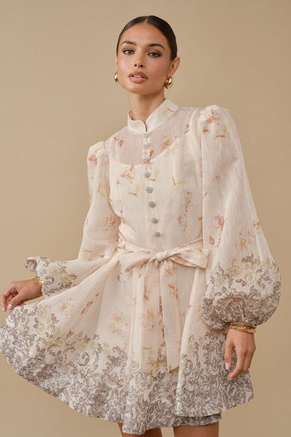 Enchanted Floral & Baroque Mini Dress/NA//PREORDER//