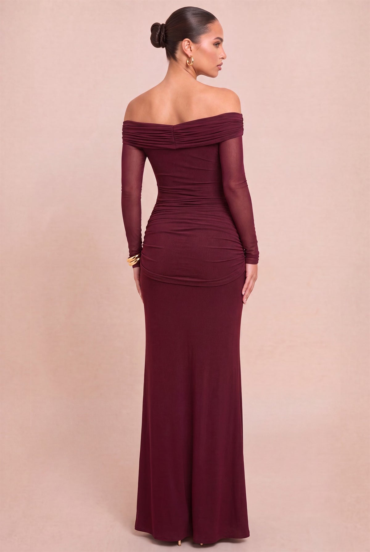 Off/s Tie Front Mesh Maxi Dress//PREORDR//
